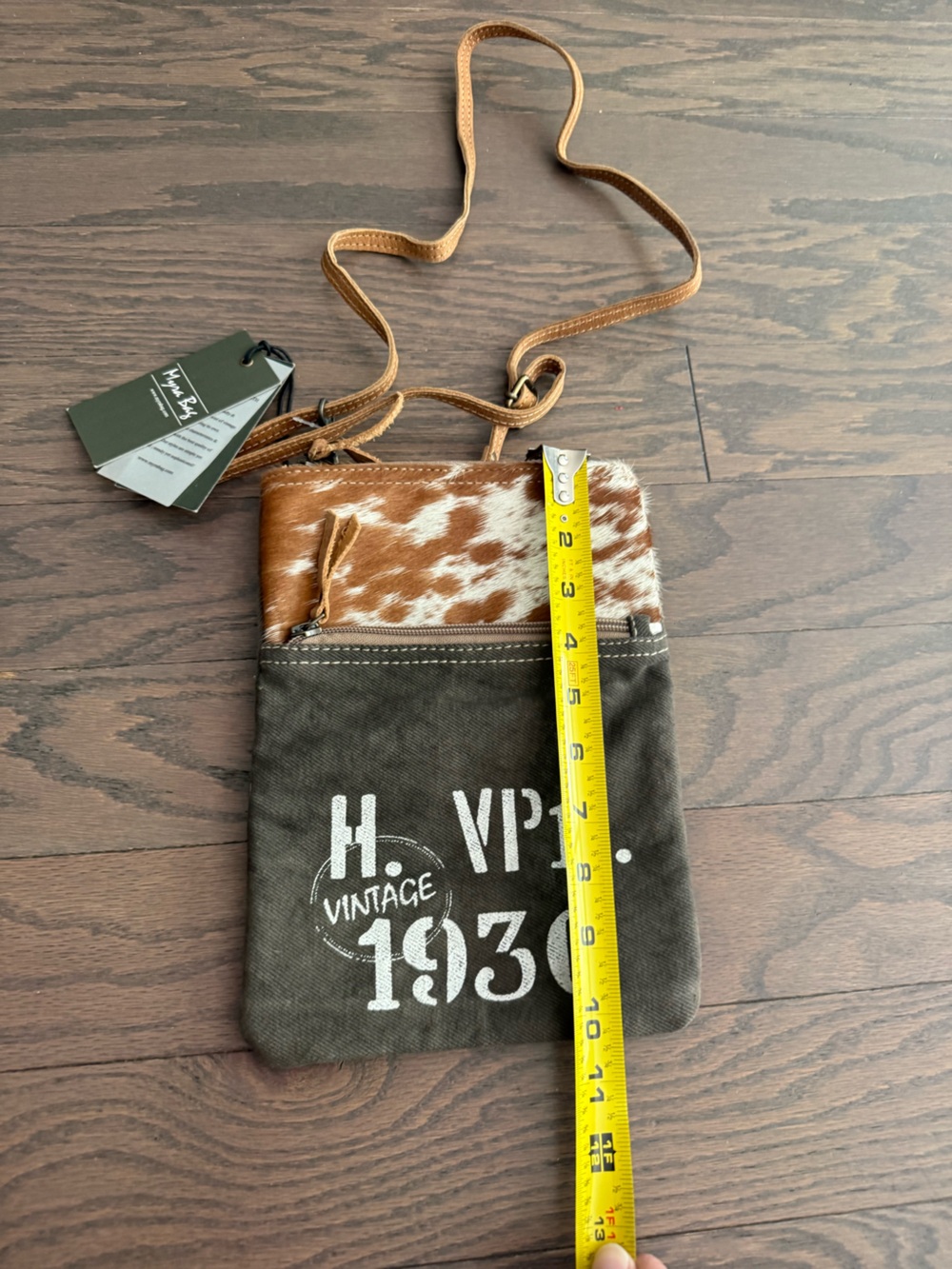 Myra Bag purse bag Cowhide Canvas Crossbody - Picture 6 of 16